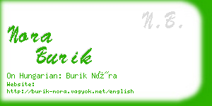 nora burik business card